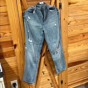 Pistola Blue Straight Leg Distressed Jeans